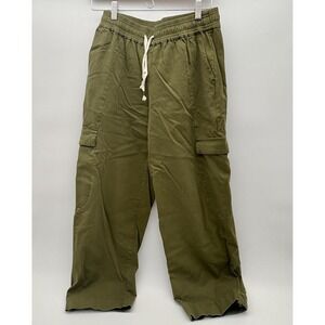 AnyBody Cargo Pants Womens XS‎ Olive Green Pull-On Drawstring Elastic Waist Knit
